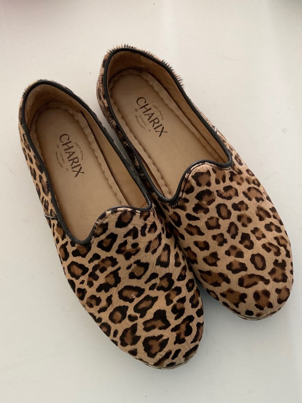 CHARIX Slip-On Leopard Cowhide Hair  Size EU 41 US 9.5/10 - Picture 2 of 13